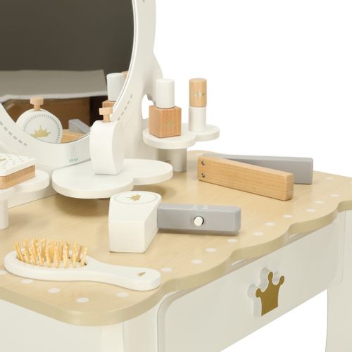 Toaletka drewniana dla dziewczynki lustro siedzisko akcesoria LULILO Bella na Arena.pl