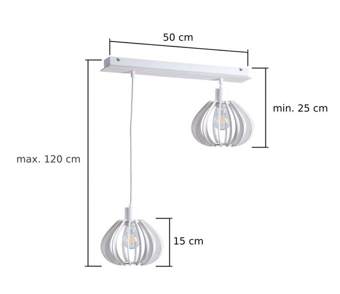 Lampa wisząca 2xE27 NICOLETA 804 zdjęcie 3