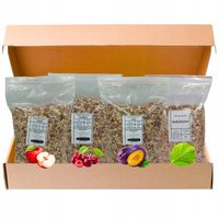 ZRĘBKI WĘDZARNICZE 4x4L NATURALNE DREWNO JABŁOŃ BUK/OLCHA CZEREŚNIA