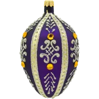 Ekskluzywne jajo Faberge z kamieniami: purpurowe