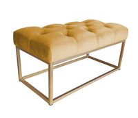 Ławka CHESTERFIELD LOFT podstawa złota pufa podnóżek MG15