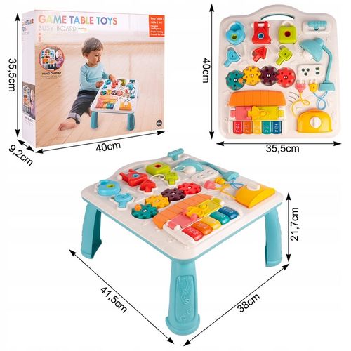 STOLIK EDUKACYJNY INTERAKTYWNY TABLICA MANIPULACYJNA KŁÓDKI KLUCZE PIANINO na Arena.pl