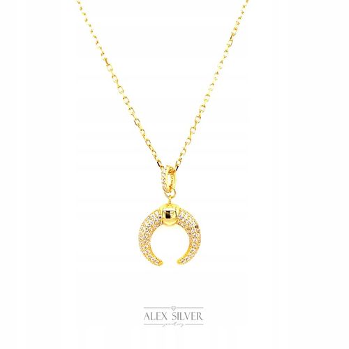 Naszyjnik pozłacany z księżycem 925 na Arena.pl