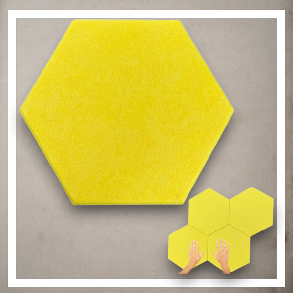 Panele Ścienne Filcowe 3D Heksagon Zagłówek Samoprzylepne Akustyczne Soft zdjęcie 3