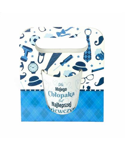 kubek ceramiczny z napisem Dla Mojego Chłopaka od Najlepszej Dziewczyny na Arena.pl