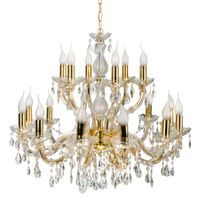 Żyrandol świecznikowy Maria Teresa 30-94615 pałacowy kryształki złote