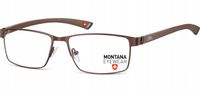 Prostokątne Okulary OPRAWKI KOREKCYJNE Brązowe