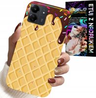 ETUI DO XIAOMI POCO C65 - Z MOTYWEM WAFLA Z POLEWĄ CZEKOLADOWĄ