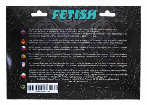 czarna satynowa maska na oczy fetish b series na Arena.pl