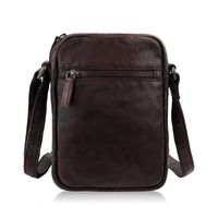 saszetka męska skórzana brązowa na ramię washed leather paolo peruzzi