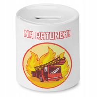 Skarbonka Dla Strażaka Na Ratunek Prezent Z Nadrukiem Ze Zdjęciem