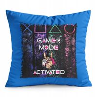 PODUSZKA NIEBIESKA PREZENT - GAMER GAMEPAD GAMBLING GRY