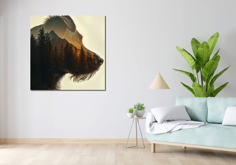 Obraz 100x100cm Psi Duch Lasu zdjęcie 2