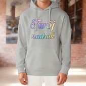 Bluza z kapturem szara z Twoim nadrukiem - Kangaroo XL