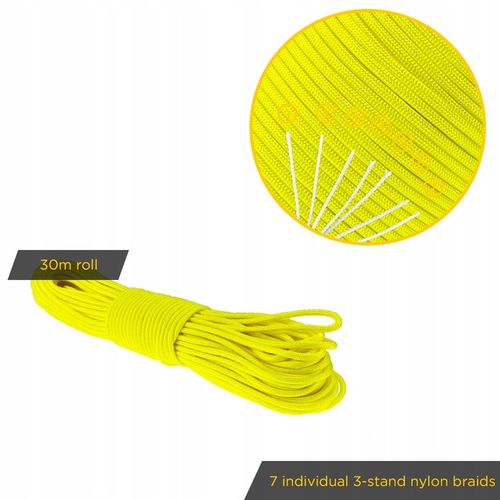 Linka EDCX 4mm Paracord 550 - (Sofit Yellow, 30 m) na Arena.pl