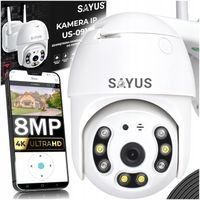 OBROTOWA KAMERA ZEWNĘTRZNA 8MPx 4K ULTRA HD IP WiFi 4xZOOM DETEKCJA 8MP