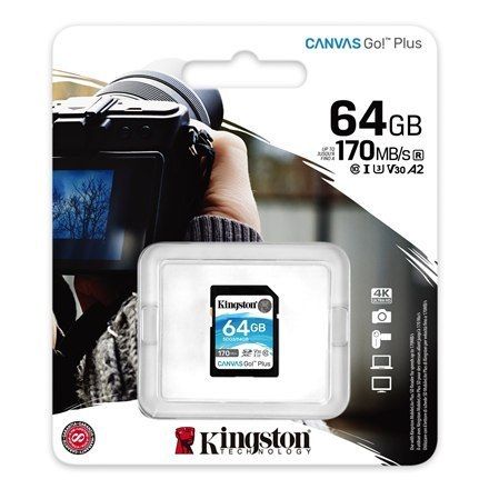 Kingston Canvas Go! Plus 64 GB, SD, Flash memory class 10 na Arena.pl