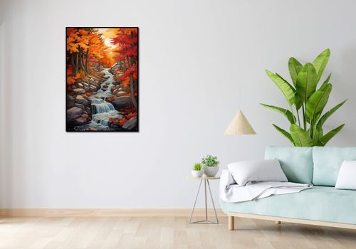 Plakat 68x98cm Jesienne Wodospady na Arena.pl