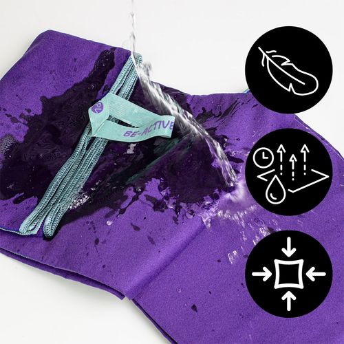 Ręcznik Szybkoschnący Z Mikrofibry 130X80 Fioletowo-Turkusowy na Arena.pl