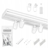 KARNISZ SUFITOWY Podwójny Szyna PCV Biała 300cm Komplet Bojanek