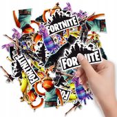 NAKLEJKI ETYKIETY NA ZESZYT NALEPKA Z POSTACIAMI FORTNITE WZORY 6 SZT
