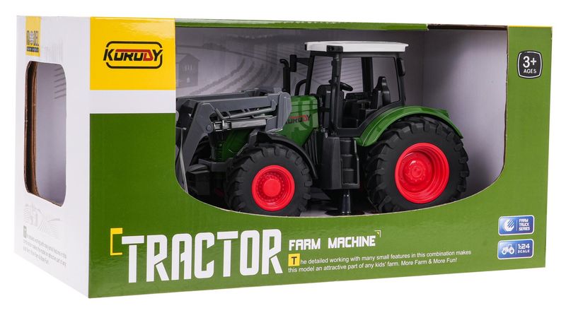 Zielony Traktor Ze Spychem zdjęcie 1