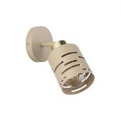 KINKIET STALOWY REGULOWANY 35W LED E27 IP20 BEŻ ZŁOTY