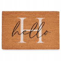 WYCIERACZKA KOKOSOWA DEKORACYJNA DYWANIK ZEWNĘTRZNY HELLO 60x40 GIFT DECOR