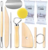 ZESTAW NARZĘDZI DO MODELOWANIA RZEŹBIENIA W GLINIE NARZĘDZIA GLINY 1kg