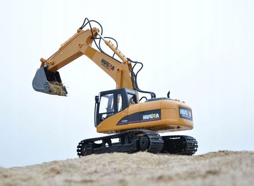 MOCNA KOPARKA ZDALNIE STEROWANA GĄSIENICOWA RC + CHWYTAK 2w1 METAL + PILOT na Arena.pl