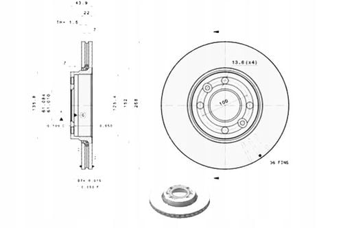 TARCZA HAM PRZOD 258X22 V BREMBO na Arena.pl