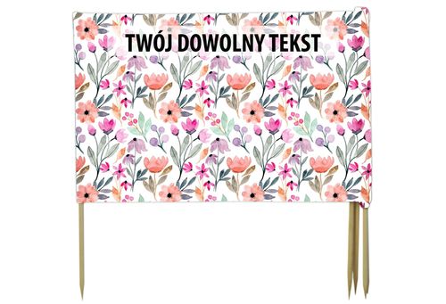 PARAWAN PLAŻOWY Akwarelowe kwiaty z indywidualnym  napisem 8 PANELI 3.8 na Arena.pl