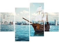 140CM 70 OBRAZ ŻAGLOWIEC ŚCIENNY