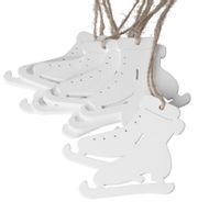 BOMBKI NA CHOINKĘ DREWNIANE OZDOBA STROIK 6SZT