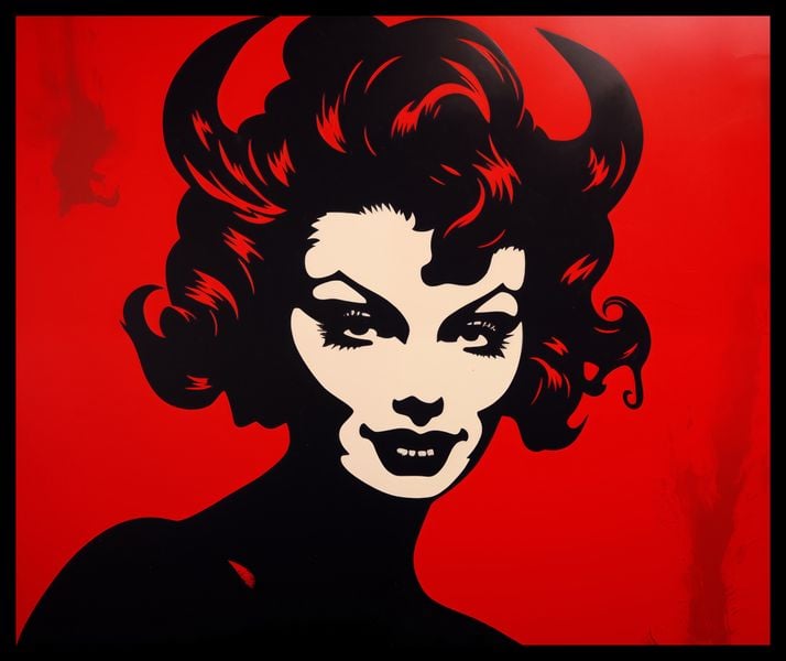 Plakat 60x50cm Czerwona Diablica zdjęcie 2