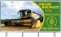 BANER REKLAMOWY 200x100cm projekt w cenie USŁUGI ROLNICZE TWÓJ NUMER I IMIĘ