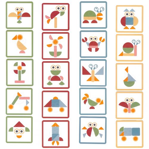 WOOPIE GREEN Drewniana Przybijanka z Młotkiem Układanka 20 wzorów 82 el. na Arena.pl