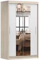 Szafa przesuwna NEOMI 01 120x61 SONOMA/BIAŁY+LUSTRO półki PRODUCENT