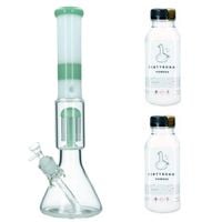 bongo single shooter 40 cm biało-zielone + 2 x proszek dirtybong 350 g