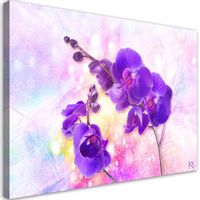 Emaga Obraz na płótnie, Fioletowy kwiat orchidei - 100x70