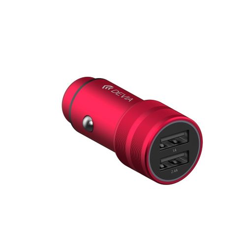 Ładowarka samochodowa Devia SM6 2USB czerwona 2.4A na Arena.pl