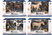 Zestaw XL realistyczne figurki koń konik zagroda i farmer