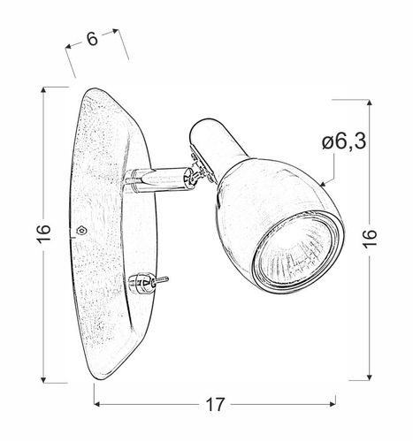 Cross kinkiet 1x50W GU10 miedziany na Arena.pl