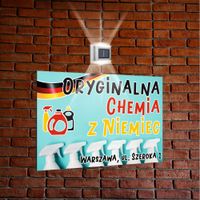 nadruk UV TABLICZKA reklamowa z lampką SZYLD 40x30 dibond CHEMIA Z NIEMIEC