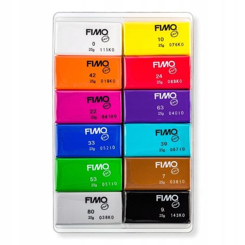 FIMO SOFT modelina zestaw 12 x 25g Basic masa na Arena.pl