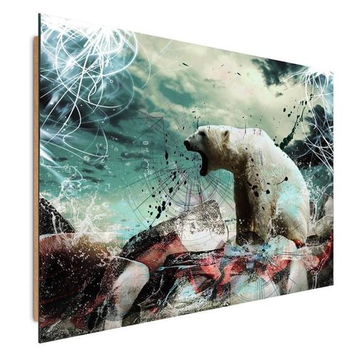 Deco Panel, Biały niedźwiedź 70x50 na Arena.pl