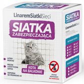 ZESTAW SIATKA NA BALKON DLA KOTA 8x3 BEZ WIERCENIA MARKA 'BEZPIECZNE KOTY'