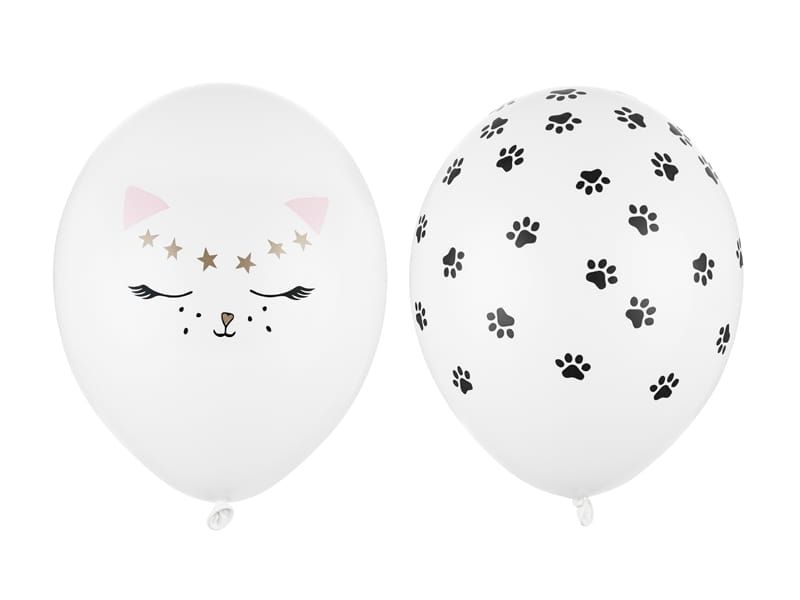 Balony 30cm, Kotek, mix 6szt zdjęcie 3