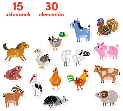 CzuCzu. Puzzle do pary. Zwierzątka na wsi na Arena.pl