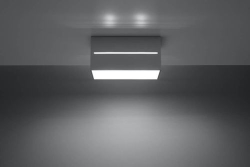 Downlight LAMPA sufitowa SL.0385 metalowa OPRAWA prostokątna szara na Arena.pl